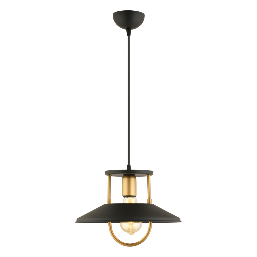 Hanglamp aan een koord 1xE27/40W/230V zwart/goud