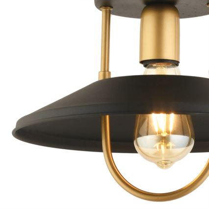 Hanglamp aan een koord 1xE27/40W/230V zwart/goud