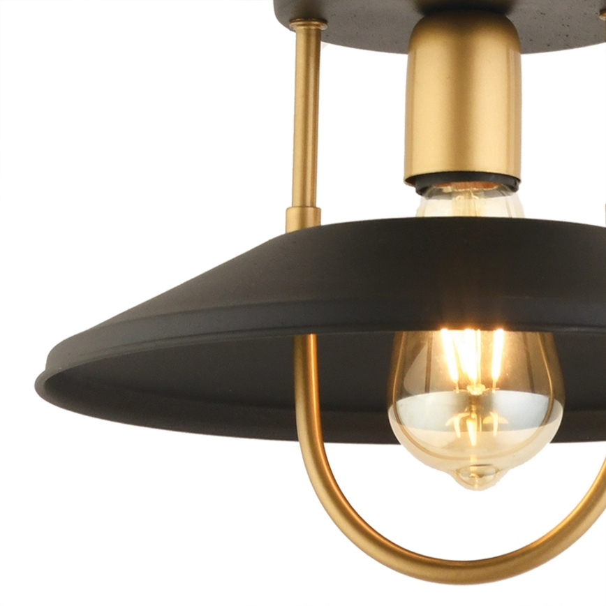 Hanglamp aan een koord 1xE27/40W/230V zwart/goud