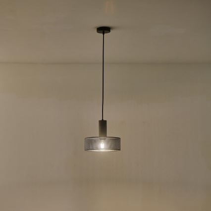 Hanglamp aan een koord 1xE27/40W/230V zwart