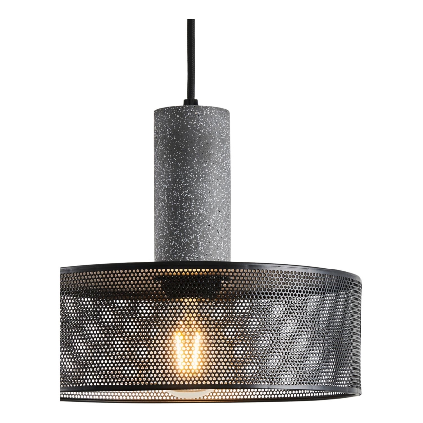 Hanglamp aan een koord 1xE27/40W/230V zwart