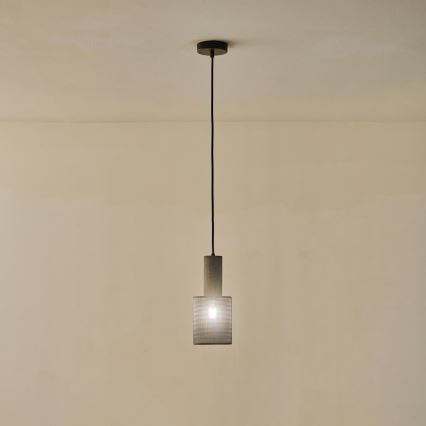Hanglamp aan een koord 1xE27/40W/230V zwart