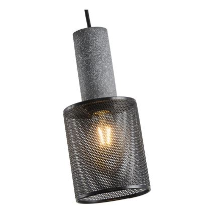 Hanglamp aan een koord 1xE27/40W/230V zwart
