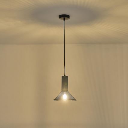 Hanglamp aan een koord 1xE27/40W/230V zwart