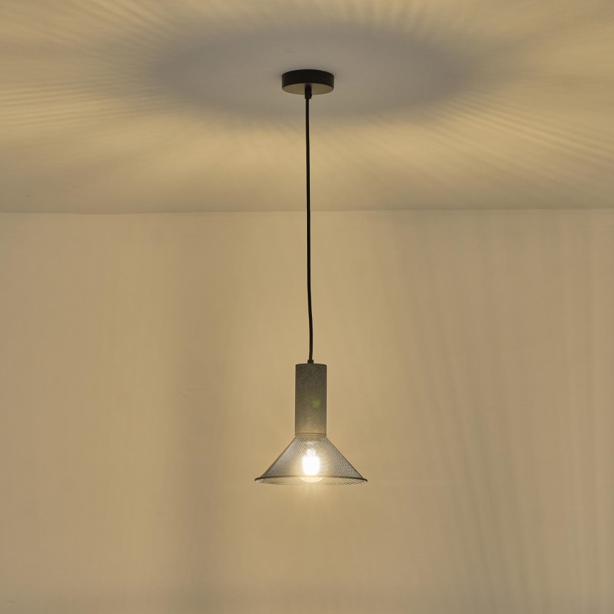 Hanglamp aan een koord 1xE27/40W/230V zwart