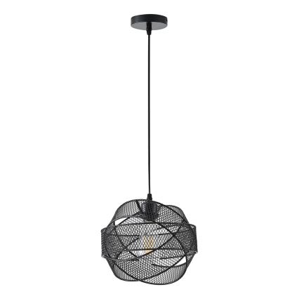Hanglamp aan een koord 1xE27/40W/230V zwart