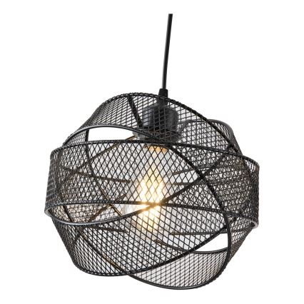 Hanglamp aan een koord 1xE27/40W/230V zwart