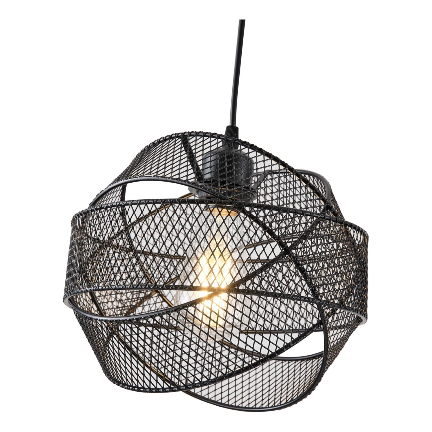 Hanglamp aan een koord 1xE27/40W/230V zwart