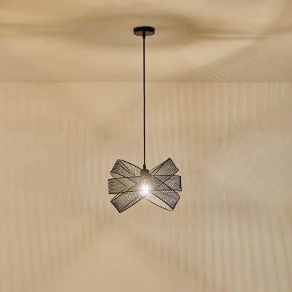 Hanglamp aan een koord 1xE27/40W/230V zwart