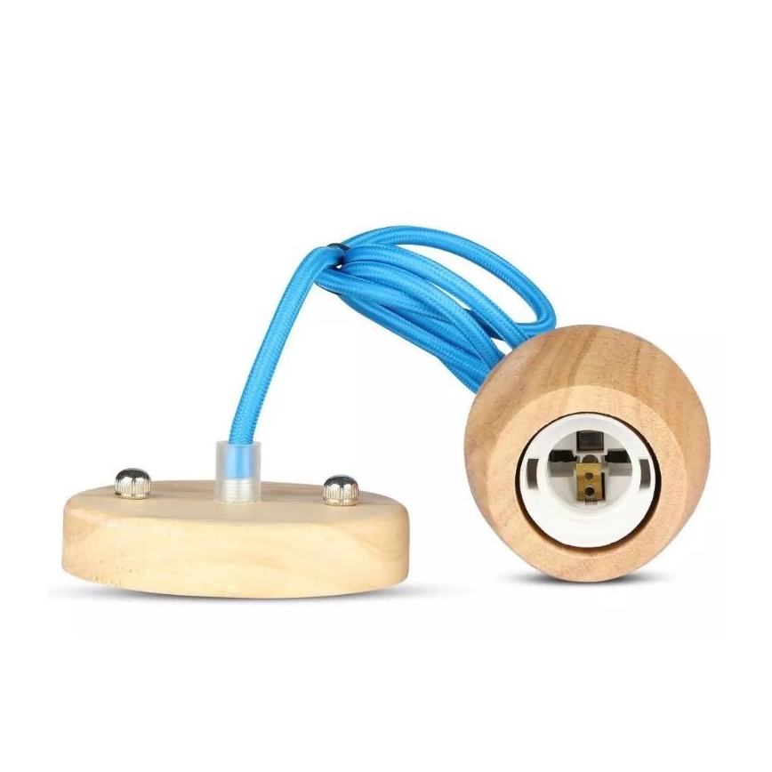Hanglamp aan een koord 1xE27/60W/230V blauw