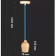 Hanglamp aan een koord 1xE27/60W/230V blauw