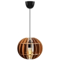 Hanglamp aan een koord 1xE27/60W/230V bruin diameter 20 cm