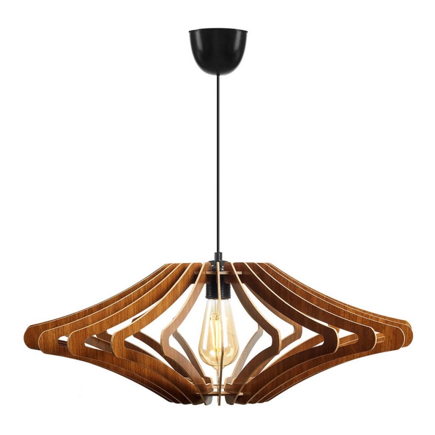 Hanglamp aan een koord 1xE27/60W/230V bruin diameter 59 cm