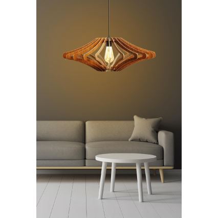 Hanglamp aan een koord 1xE27/60W/230V bruin diameter 59 cm