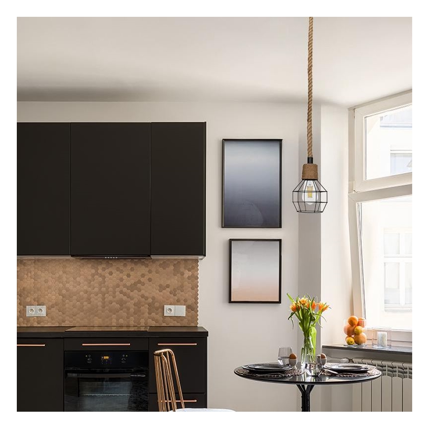 Hanglamp aan een koord 1xE27/60W/230V diameter 15 cm