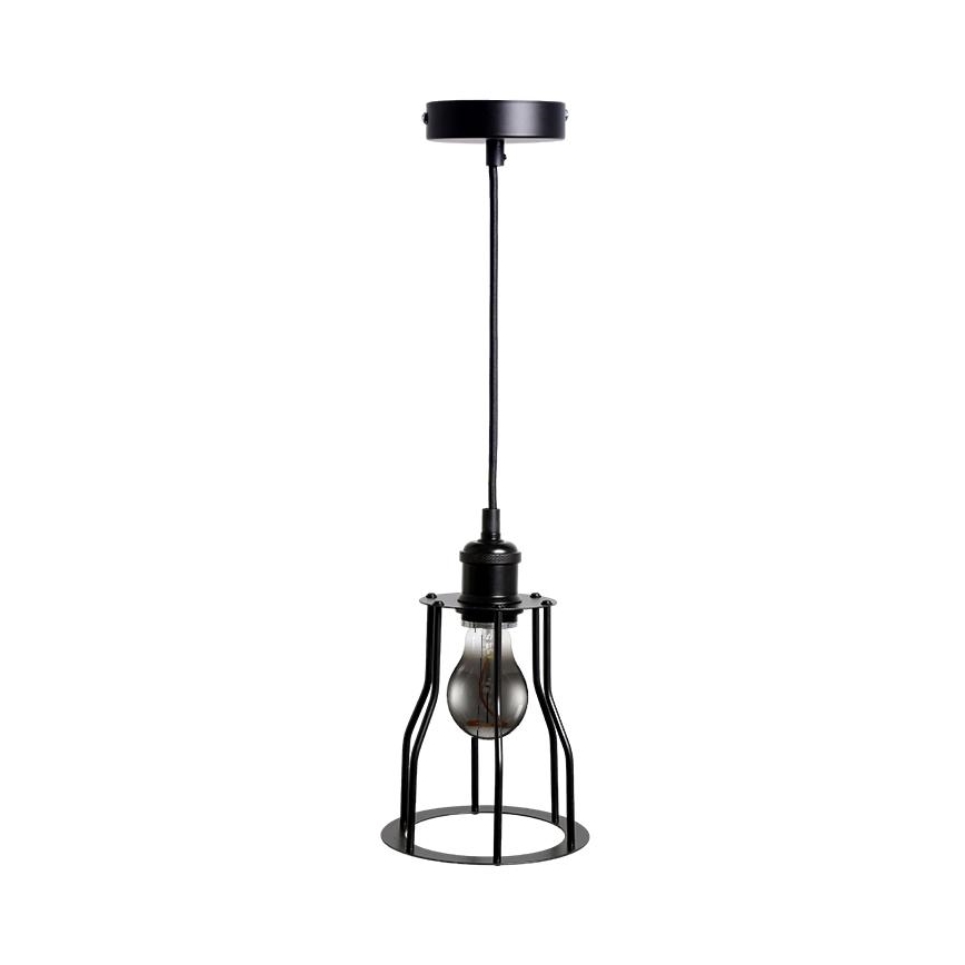 Hanglamp aan een koord 1xE27/60W/230V diameter 15 cm zwart
