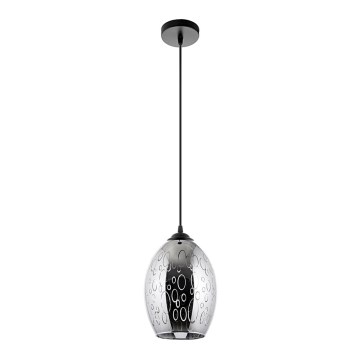 Hanglamp aan een koord 1xE27/60W/230V diameter 16 cm zwart