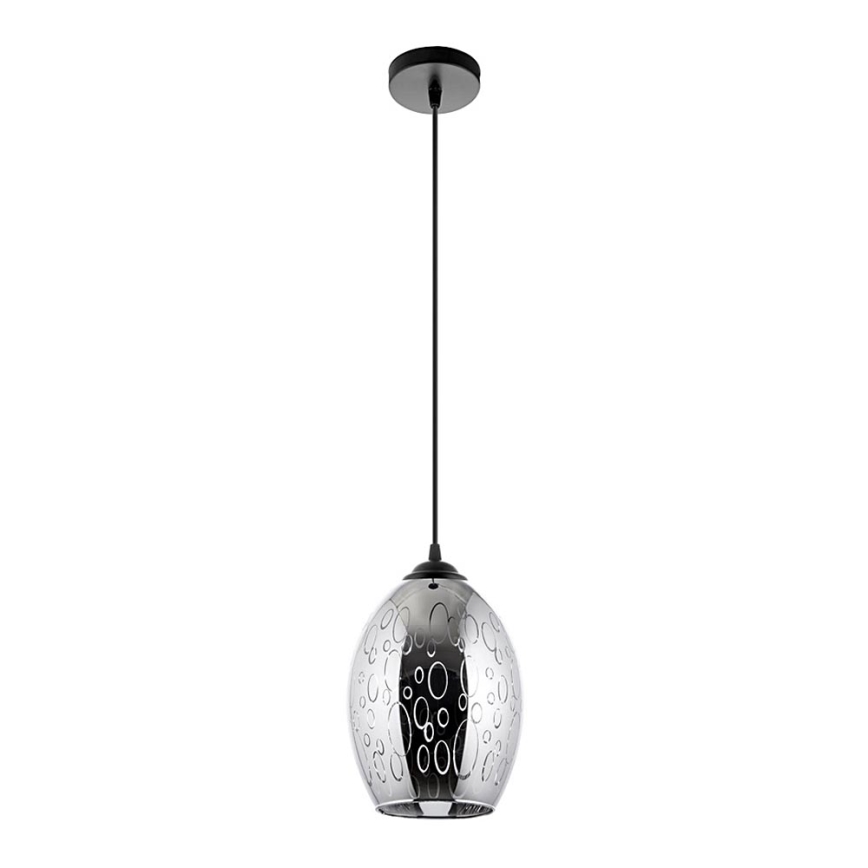 Hanglamp aan een koord 1xE27/60W/230V diameter 16 cm zwart