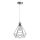 Hanglamp aan een koord 1xE27/60W/230V diameter 22 cm glanzend chroom
