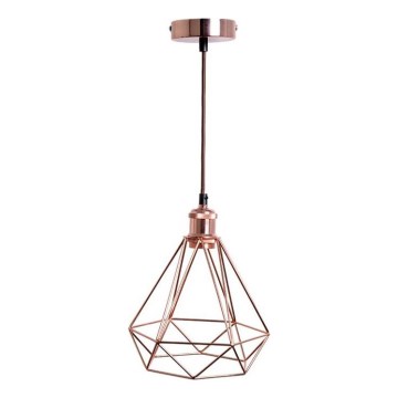 Hanglamp aan een koord 1xE27/60W/230V diameter 22 cm koper