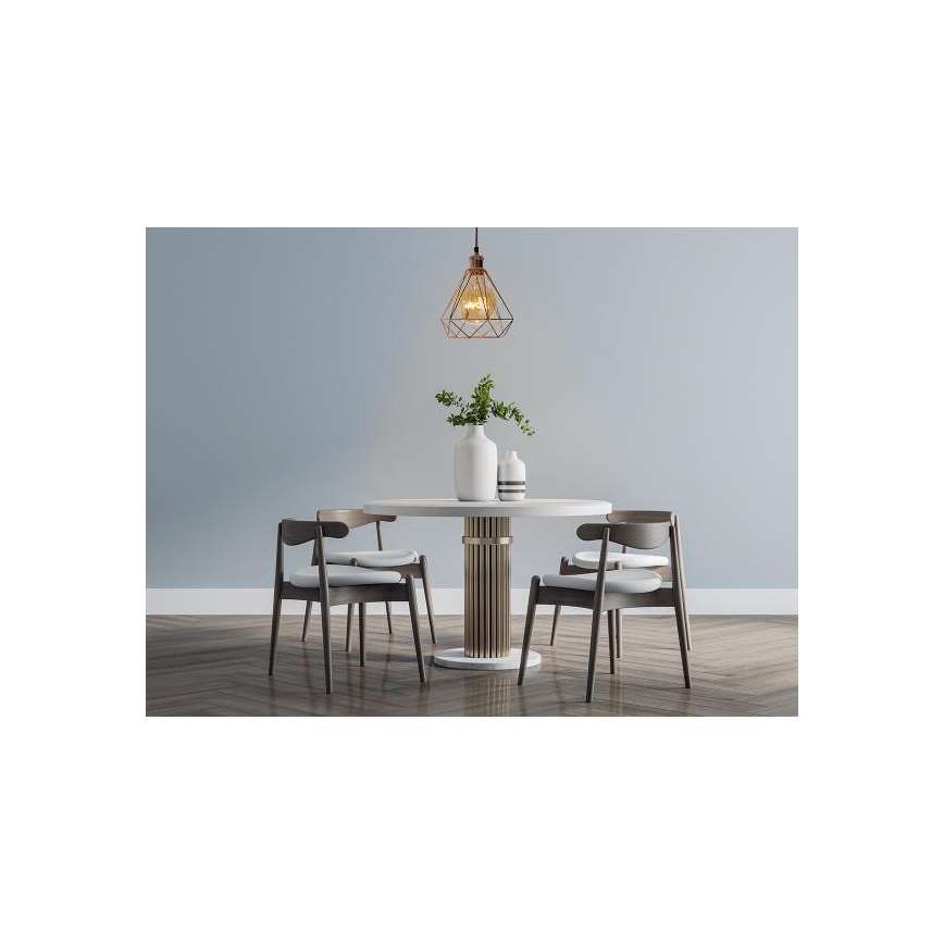 Hanglamp aan een koord 1xE27/60W/230V diameter 22 cm koper