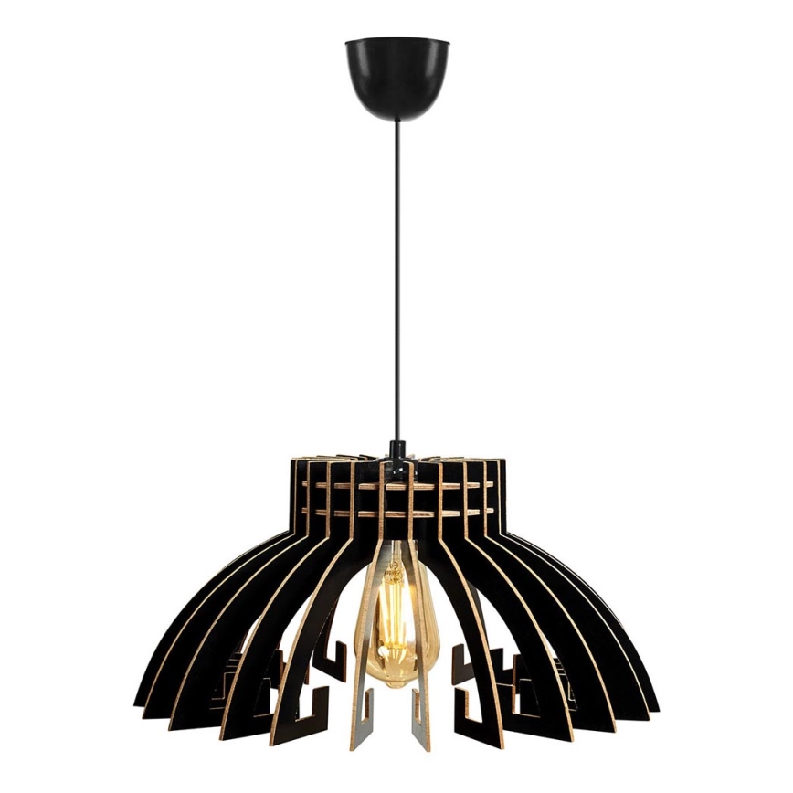 Hanglamp aan een koord 1xE27/60W/230V zwart diameter 39 cm
