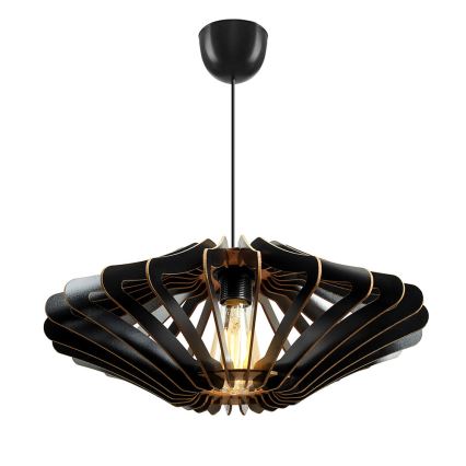 Hanglamp aan een koord 1xE27/60W/230V zwart diameter 47 cm