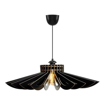 Hanglamp aan een koord 1xE27/60W/230V zwart diameter 52 cm