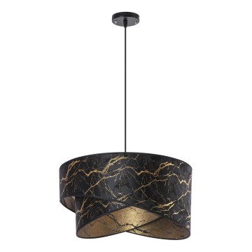 Hanglamp aan een koord 1xE27/60W/230V zwart/goud