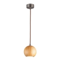 Hanglamp aan een koord 1xGU10/10W/230V essehout/massief hout bruin