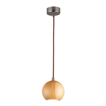 Hanglamp aan een koord 1xGU10/10W/230V essehout/massief hout bruin