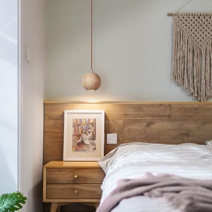 Hanglamp aan een koord 1xGU10/10W/230V essehout/massief hout bruin