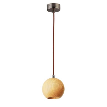 Hanglamp aan een koord 1xGU10/10W/230V essehout/massief hout bruin