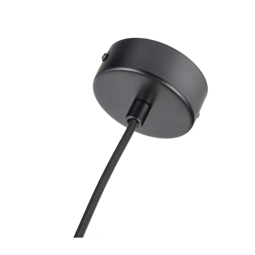 Hanglamp aan een koord 1xGU10/10W/230V essehout/massief hout zwart
