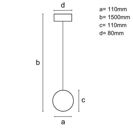 Hanglamp aan een koord 1xGU10/10W/230V essehout/massief hout zwart