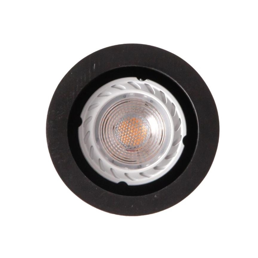 Hanglamp aan een koord 1xGU10/10W/230V essehout/massief hout zwart