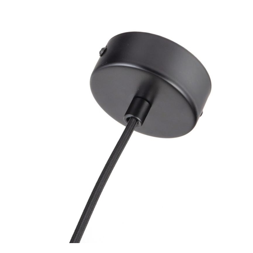 Hanglamp aan een koord 1xGU10/10W/230V essehout/massief hout zwart