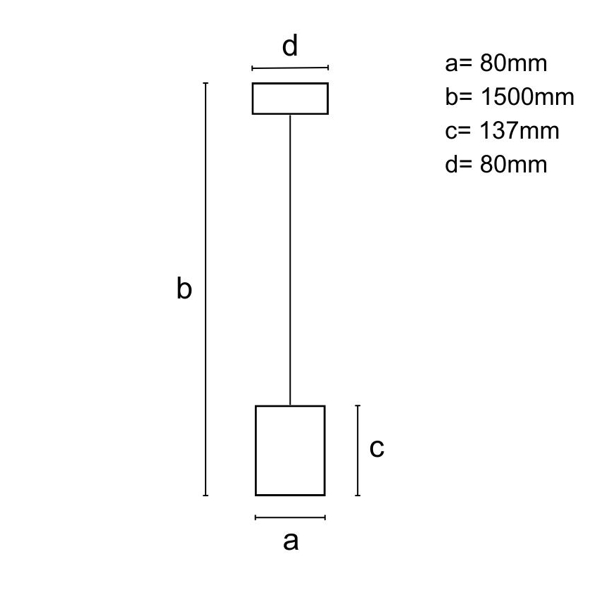 Hanglamp aan een koord 1xGU10/10W/230V essehout/massief hout zwart