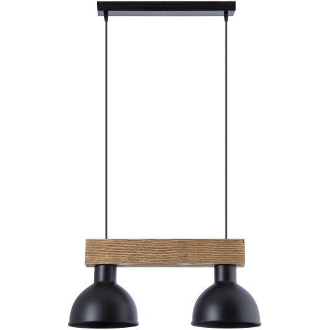 Hanglamp aan een koord 2xE27/60W/230V