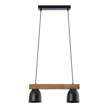 Hanglamp aan een koord 2xE27/60W/230V
