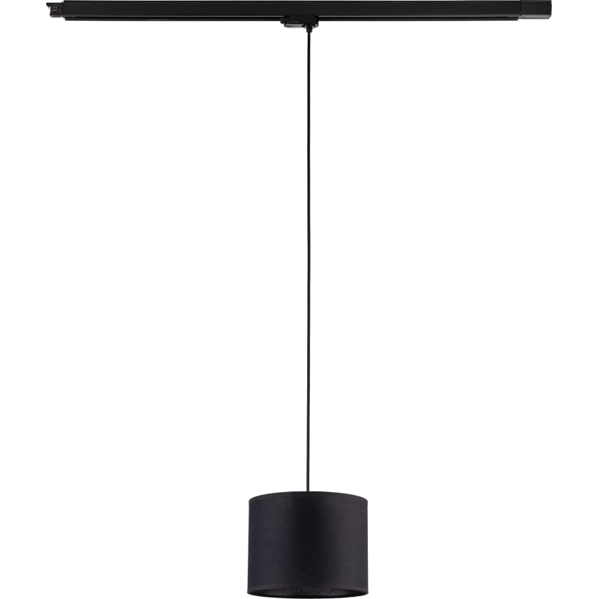 Hanglamp aan een koord voor een 3-fase rail systeem TRACER 1xE27/15W/230V diameter 20 cm zwart