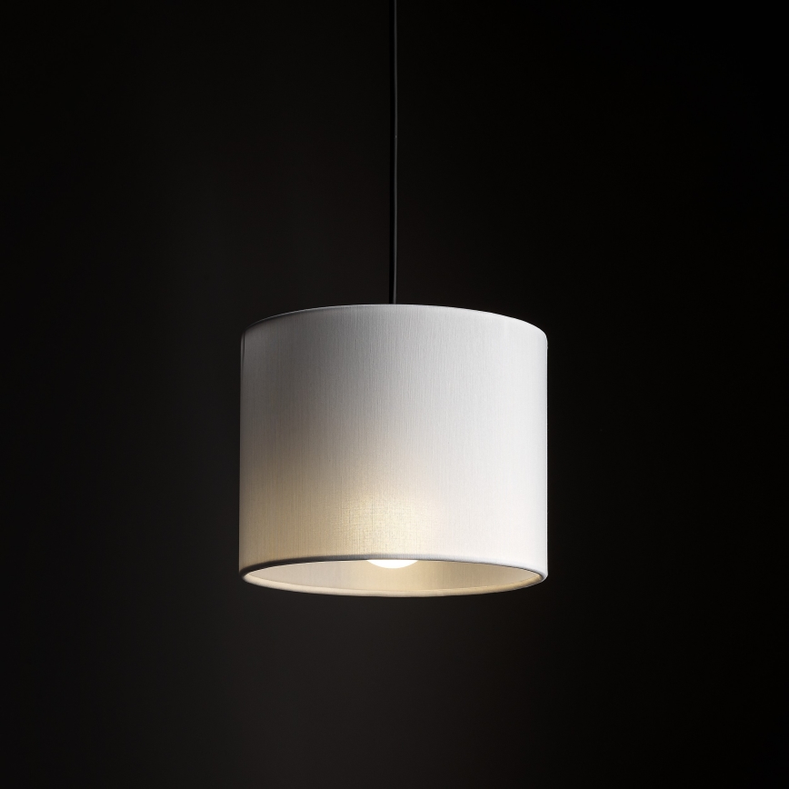 Hanglamp aan een koord voor een 3-fase rail systeem TRACER 1xE27/15W/230V diameter 20 cm zwart/wit