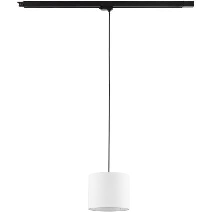 Hanglamp aan een koord voor een 3-fase rail systeem TRACER 1xE27/15W/230V diameter 20 cm zwart/wit
