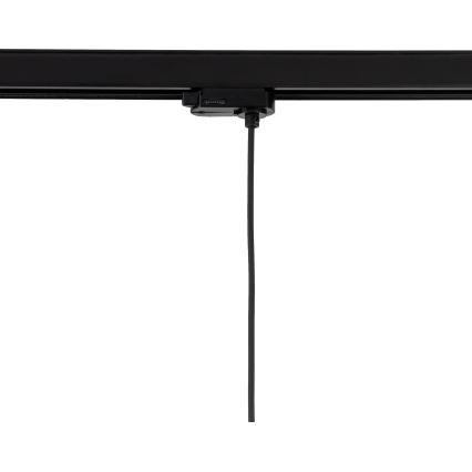 Hanglamp aan een koord voor een 3-fase rail systeem TRACER 1xE27/15W/230V diameter 20 cm zwart/wit