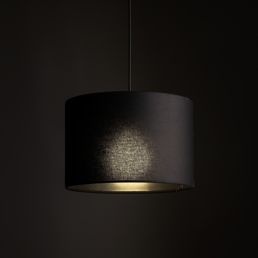 Hanglamp aan een koord voor een 3-fase rail systeem TRACER 1xE27/15W/230V diameter 30 cm zwart