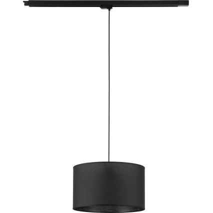 Hanglamp aan een koord voor een 3-fase rail systeem TRACER 1xE27/15W/230V diameter 38 cm zwart