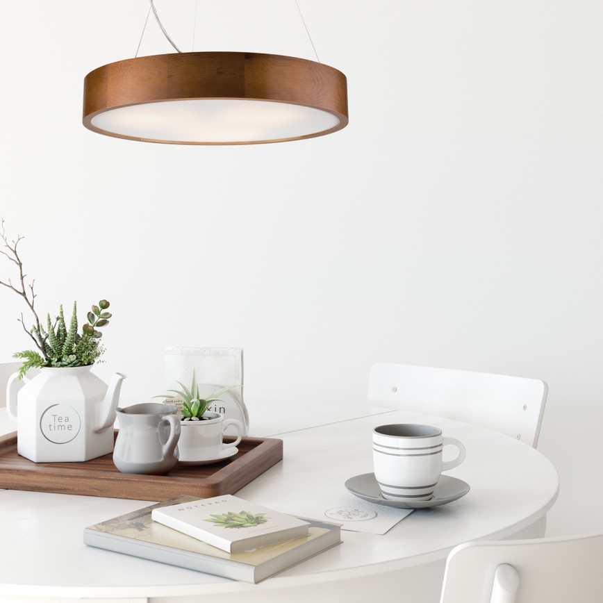 Hanglamp aan een koord 3xE27/60W/230V ø 47 cm grenen