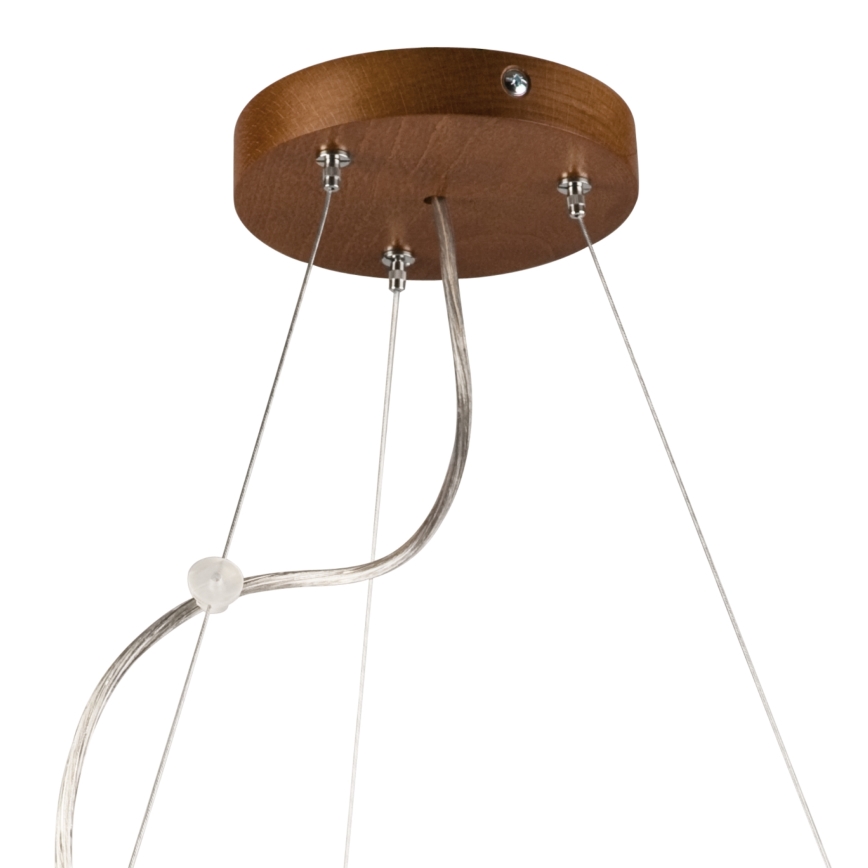 Hanglamp aan een koord 3xE27/60W/230V ø 47 cm grenen