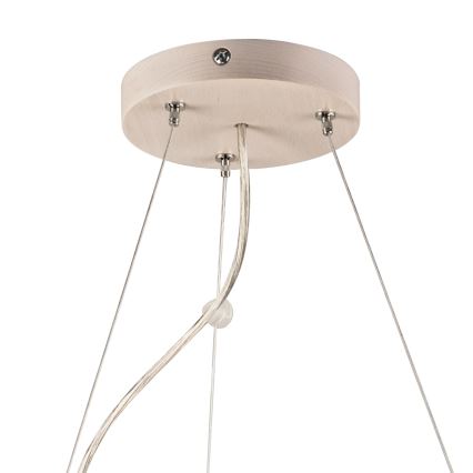Hanglamp aan een koord 3xE27/60W/230V ø 47 cm grenen