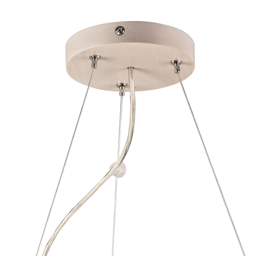 Hanglamp aan een koord 3xE27/60W/230V ø 47 cm grenen